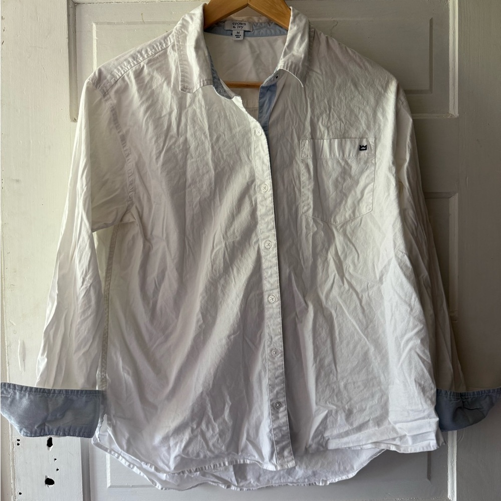 Crown & Ivy White Button Down Shirt